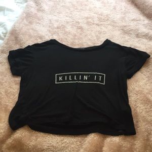 Black killin’ it crop top